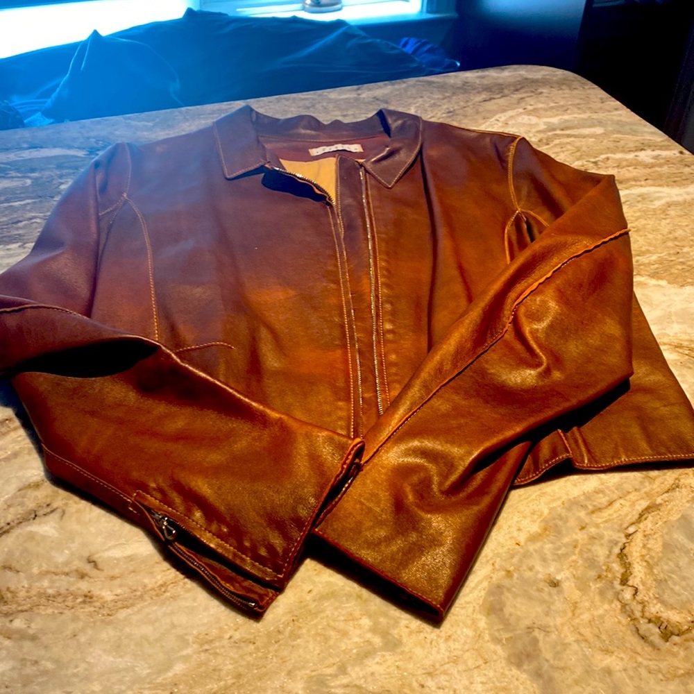 Nigel Preston Brown Leather Jacket